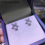 925 Silver Pearl Earrings 4-5mm Studs