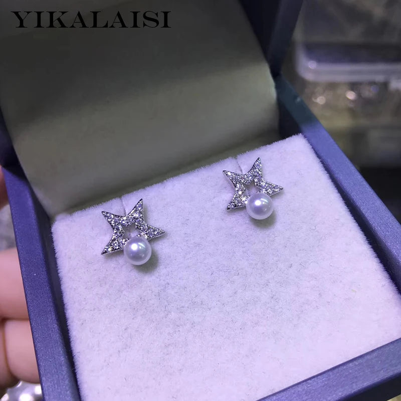 925 Silver Pearl Earrings 4-5mm Studs