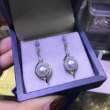 925 Sterling Silver Pearl Stud Earrings 7-8mm