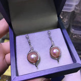 925 Sterling Silver Pearl Stud Earrings 7-8mm