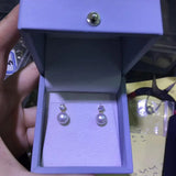 925 Sterling Silver 8-9mm Pearl Stud Earrings