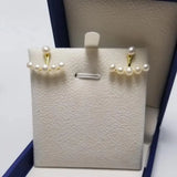 925 Sterling Silver Pearl Earrings 4-5mm Studs