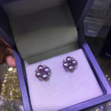 925 Silver Pearl Earrings Natural 4-5mm Studs