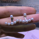 925 Sterling Silver Pearl Earrings 4-5mm Studs