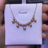 925 Silver Pearl Necklace 4-5mm Fine Natural Jewelry