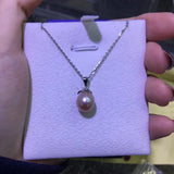 925 Silver Pearl Pendant 8-9mm Natural Pearl Jewelry