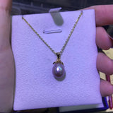 925 Silver Pearl Pendant 8-9mm Natural Pearl Jewelry