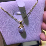 925 Silver Pearl Pendant 8-9mm Natural Pearl Jewelry