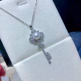925 Silver Pearl Pendants Natural 9-10mm Fine Jewelry for Women