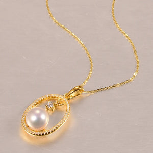 925 Silver Natural Pearl Pendant 10-11mm