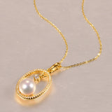 925 Silver Natural Pearl Pendant 10-11mm