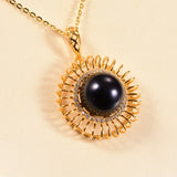 925 Sterling Silver Pearl Pendant 10-11mm Natural Oblate Pearl Jewelry
