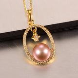 925 Silver Natural Pearl Pendant 10-11mm