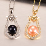 925 Silver Natural Pearl Pendant 10-11mm For Women