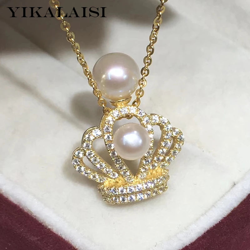 925 Silver Pearl Pendant Fine Natural Jewelry 4-7mm Women