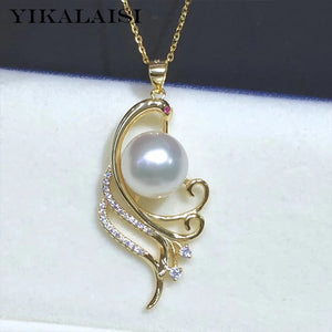 925 Silver Peacock Pearl Pendant 11-12mm
