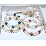 925 Silver Freshwater Pearl Bracelet 8-9mm 4 Color Extension Chain