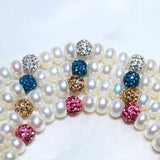 925 Silver Freshwater Pearl Bracelet 8-9mm 4 Color Extension Chain