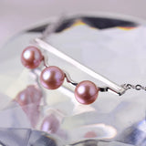 925 Silver Freshwater Pearl Pendant 6-6.5mm Purple