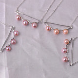 925 Silver Freshwater Pearl Pendant 6-6.5mm Purple
