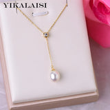 925 Silver Freshwater Pearl Pendant Women's Jewelry 8-9mm Pink Purple