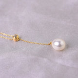 925 Silver Freshwater Pearl Pendant Women's Jewelry 8-9mm Pink Purple