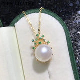 925 Silver Necklaces Women's Jewelry Natural Freshwater Pearl Pendants