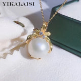 925 Silver Necklace Women 11-12mm Freshwater Pearl Pendant