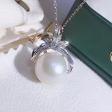 925 Silver Necklace Women 11-12mm Freshwater Pearl Pendant