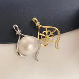 925 Silver Necklace Women Freshwater Pearl Pendant Wholesales