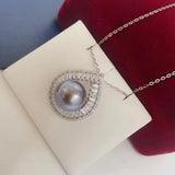 925 Sterling Silver Women's Necklaces with Natural Freshwater Pearl Pendants