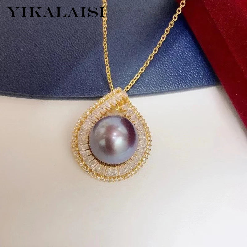 925 Sterling Silver Women's Necklaces with Natural Freshwater Pearl Pendants