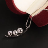 925 Silver Necklace Women 4-6mm Freshwater Pearl Pendant