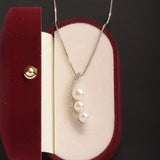 925 Silver Necklace Women 4-6mm Freshwater Pearl Pendant