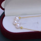925 Silver Necklace with Natural Freshwater Pearl Pendant