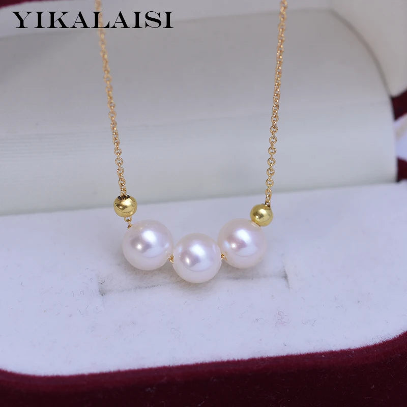 925 Silver Necklace with Natural Freshwater Pearl Pendant