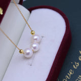 925 Silver Necklace with Natural Freshwater Pearl Pendant