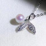 925 Silver Necklace 6-7mm Freshwater Pearl Pendant