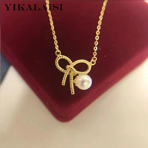 925 Sterling Silver Necklaces with Natural Freshwater Pearl Pendants
