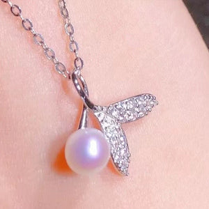 925 Silver Necklace 6-7mm Freshwater Pearl Pendant