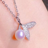 925 Silver Necklace 6-7mm Freshwater Pearl Pendant