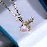 925 Silver Necklace 6-7mm Freshwater Pearl Pendant