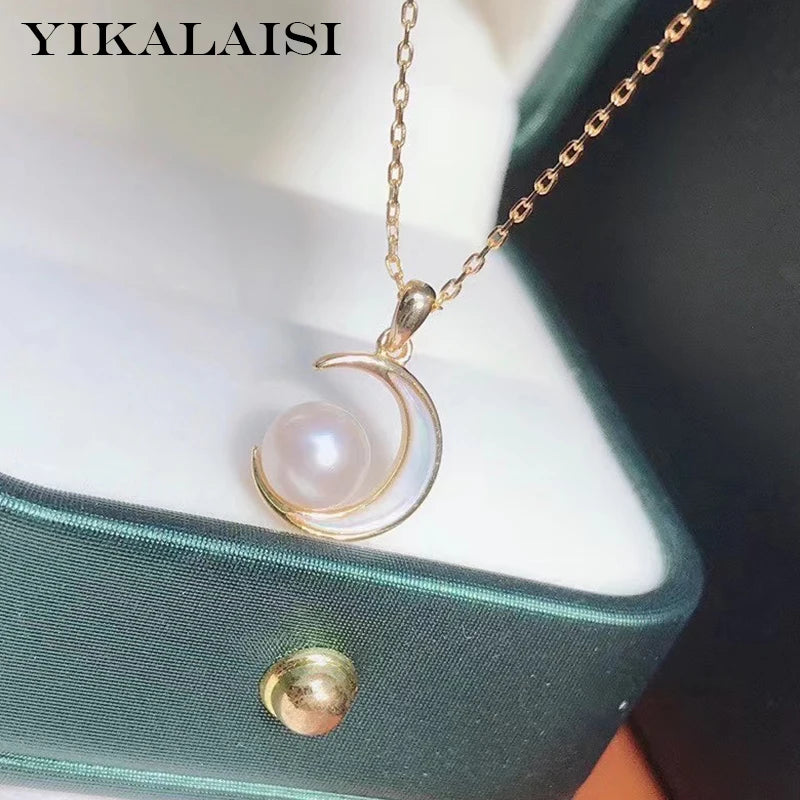 925 Silver Necklaces, 6-7mm Pearl Pendants, Wholesale