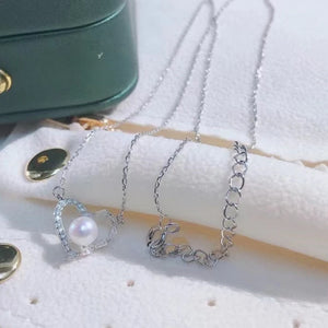 925 Silver Necklaces 6-7mm Freshwater Pearl Pendants