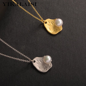 925 Sterling Silver Necklaces with 6-7mm Freshwater Pearl Pendants