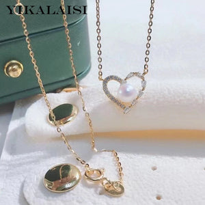 925 Silver Necklaces 6-7mm Freshwater Pearl Pendants
