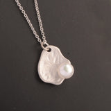 925 Sterling Silver Necklaces with 6-7mm Freshwater Pearl Pendants