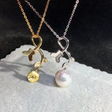 925 Silver Necklaces Freshwater Pearl Pendants Wholesales