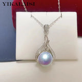 925 Silver Necklace with Pearl Pendant