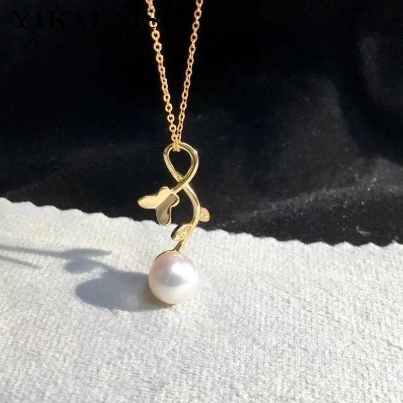 925 Silver Necklaces Freshwater Pearl Pendants Wholesales